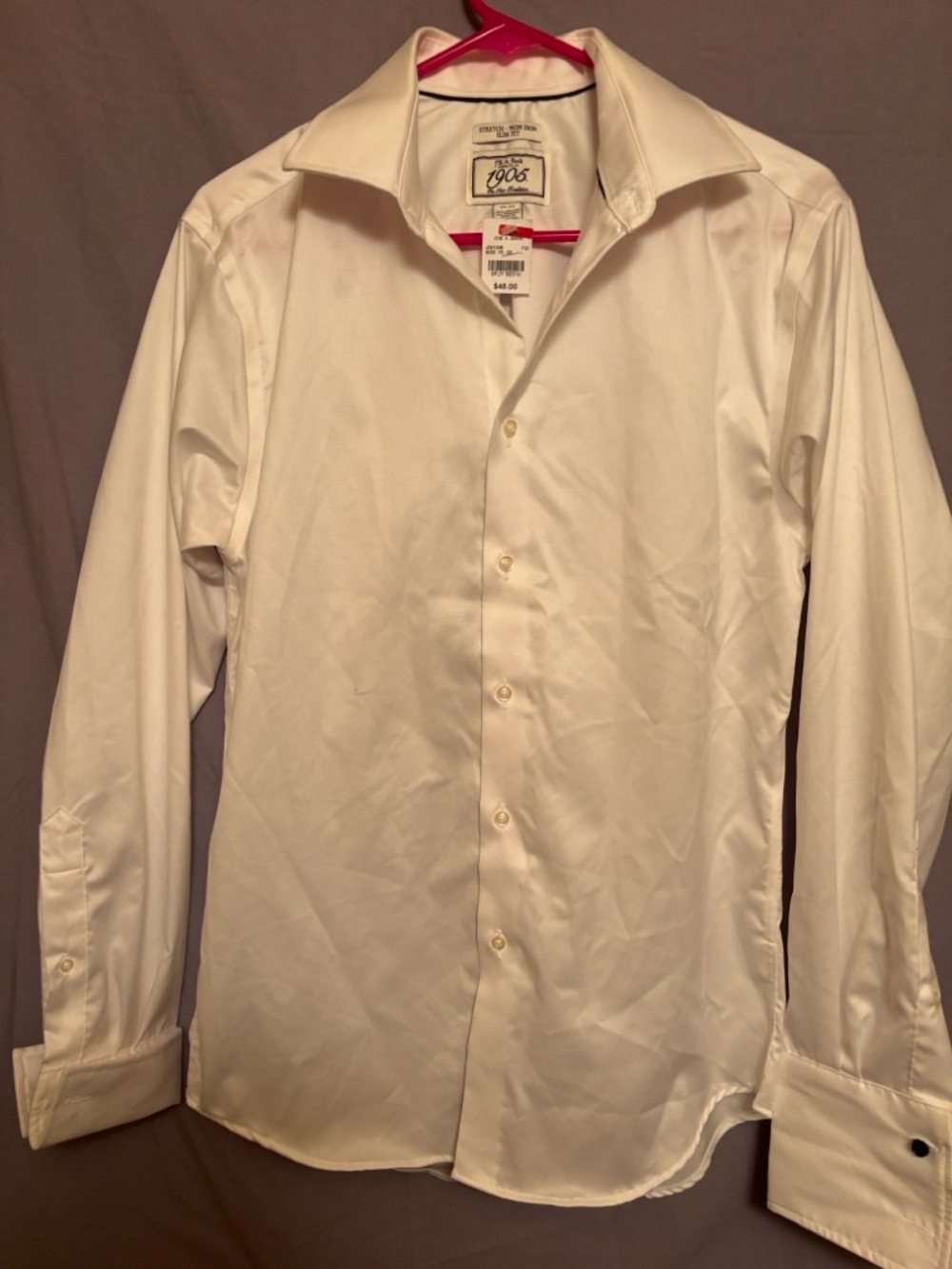 Jos. A. Bank Men's White Dress Shirt Size 15-33. New with Tag